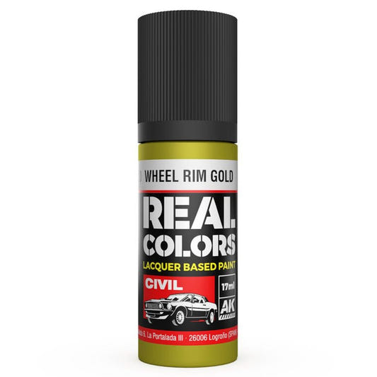 AK Interactive Real Colors acrylic lacquer paint Wheel Rim Gold