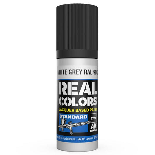 AK Interactive Real Colors acrylic lacquer paint White Grey RAL 9002