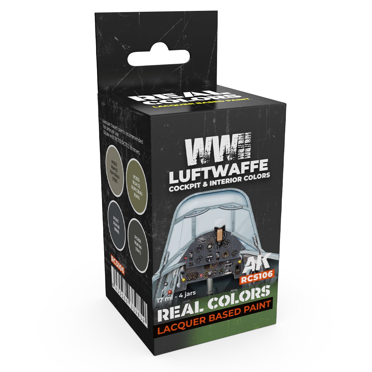 AK Real Colors paint set WWII Luftwaffe Cockpit & Interior Colors Set