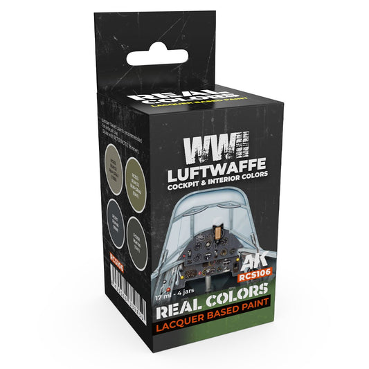AK Real Colors paint set WWII Luftwaffe Cockpit & Interior Colors Set