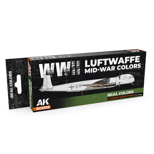 AK Real Colors paint set WWII Luftwaffe Mid-War Set