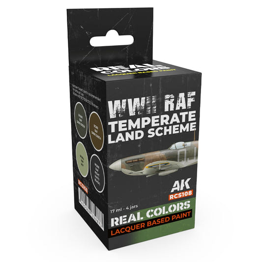 AK Real Colors paint set WWII RAF Temperate Land Scheme Set