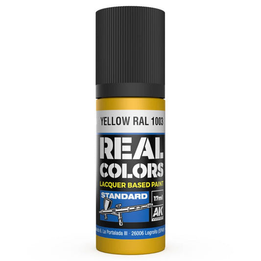 AK Interactive Real Colors acrylic lacquer paint Yellow RAL 1003