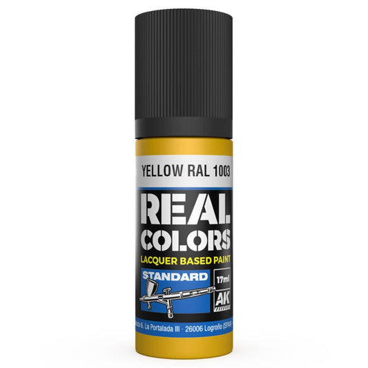 AK Interactive Real Colors acrylic lacquer paint Yellow RAL 1003