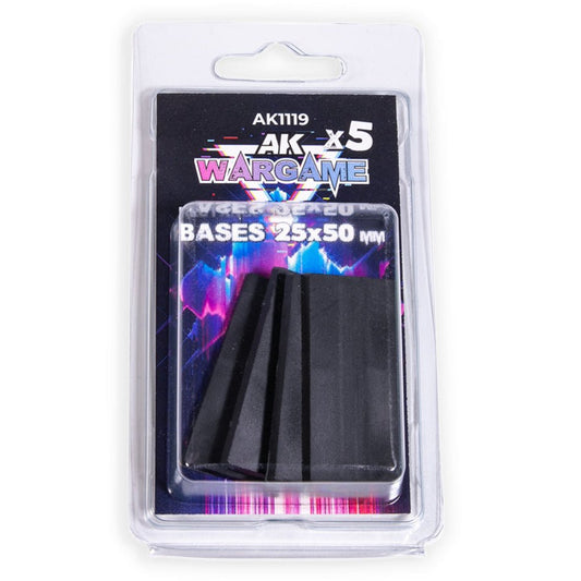 AK Interactive 3rd Generation acrylic paint Rectangular Bases 25x50mm X 5 17ml dropper bottle