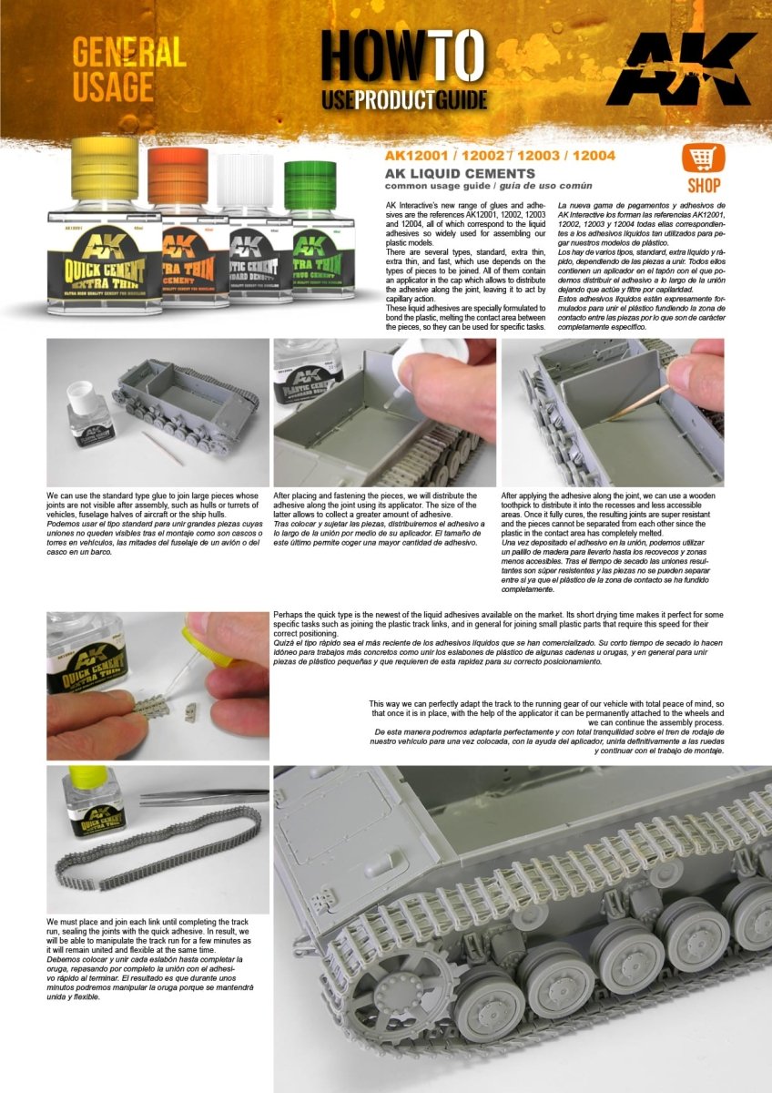 AK Interactive - Refill Extra Thin Cement (Glue) 200ml AK12002-B - Loaded Dice