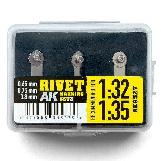 AK Interactive Rivet Marking Set 3 - 1:35 and 1:32 Scale hobby tool