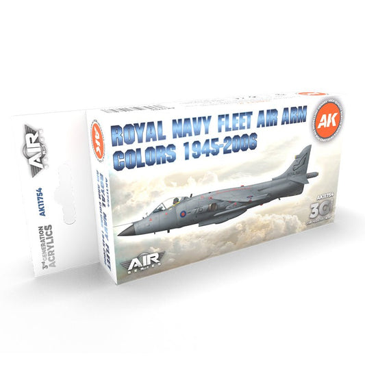 AK Interactive 3rd Generation acrylic paint set Rn Fleet Air Arm Aircraft Colors 1945-2010 Set 3G