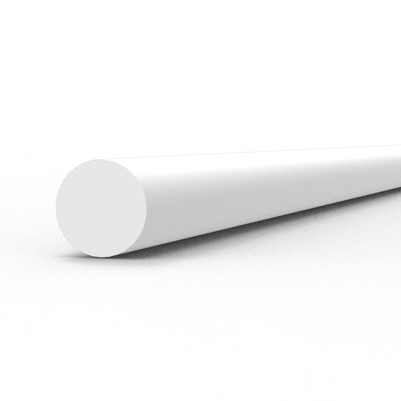 AK Interactive AK6540 white styrene rod, 2mm diameter, close-up of the cut end