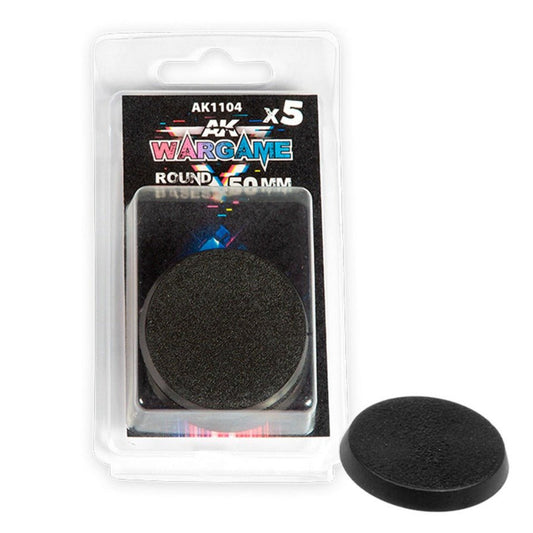 AK Interactive 3rd Generation acrylic paint Round Bases 50mm X 5 17ml dropper bottle