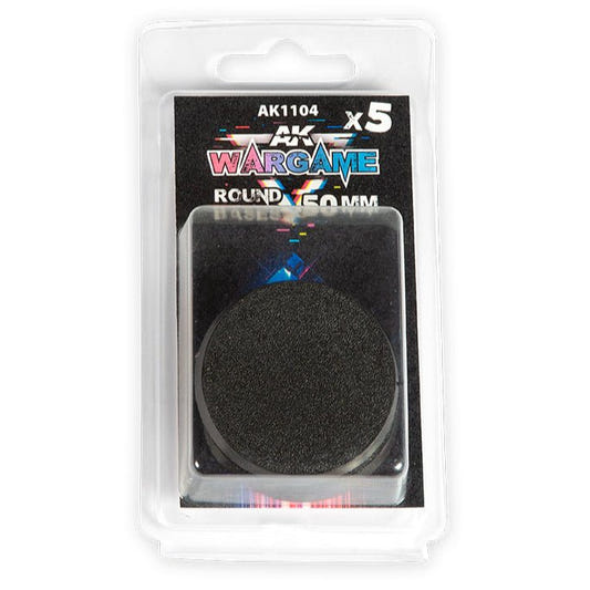 AK Interactive 3rd Generation acrylic paint Round Bases 50mm X 5 17ml dropper bottle