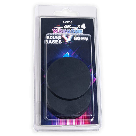 AK Interactive 3rd Generation acrylic paint Round Bases 60mm X 4 17ml dropper bottle