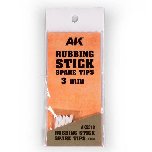 AK Interactive Rubbing Stick Spare Tips 3mm hobby tool