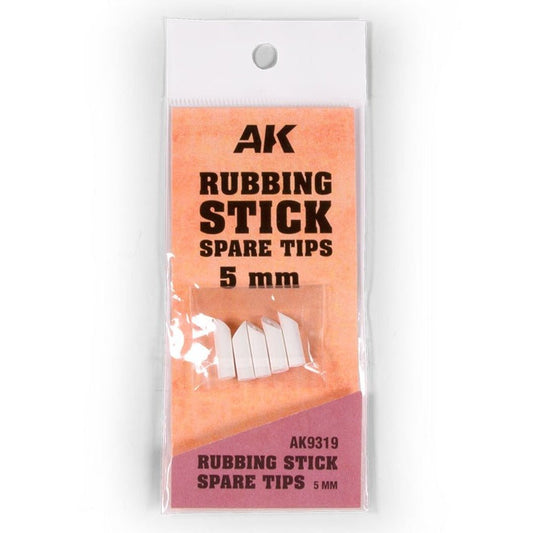 AK Interactive Rubbing Stick Spare Tips 5mm hobby tool