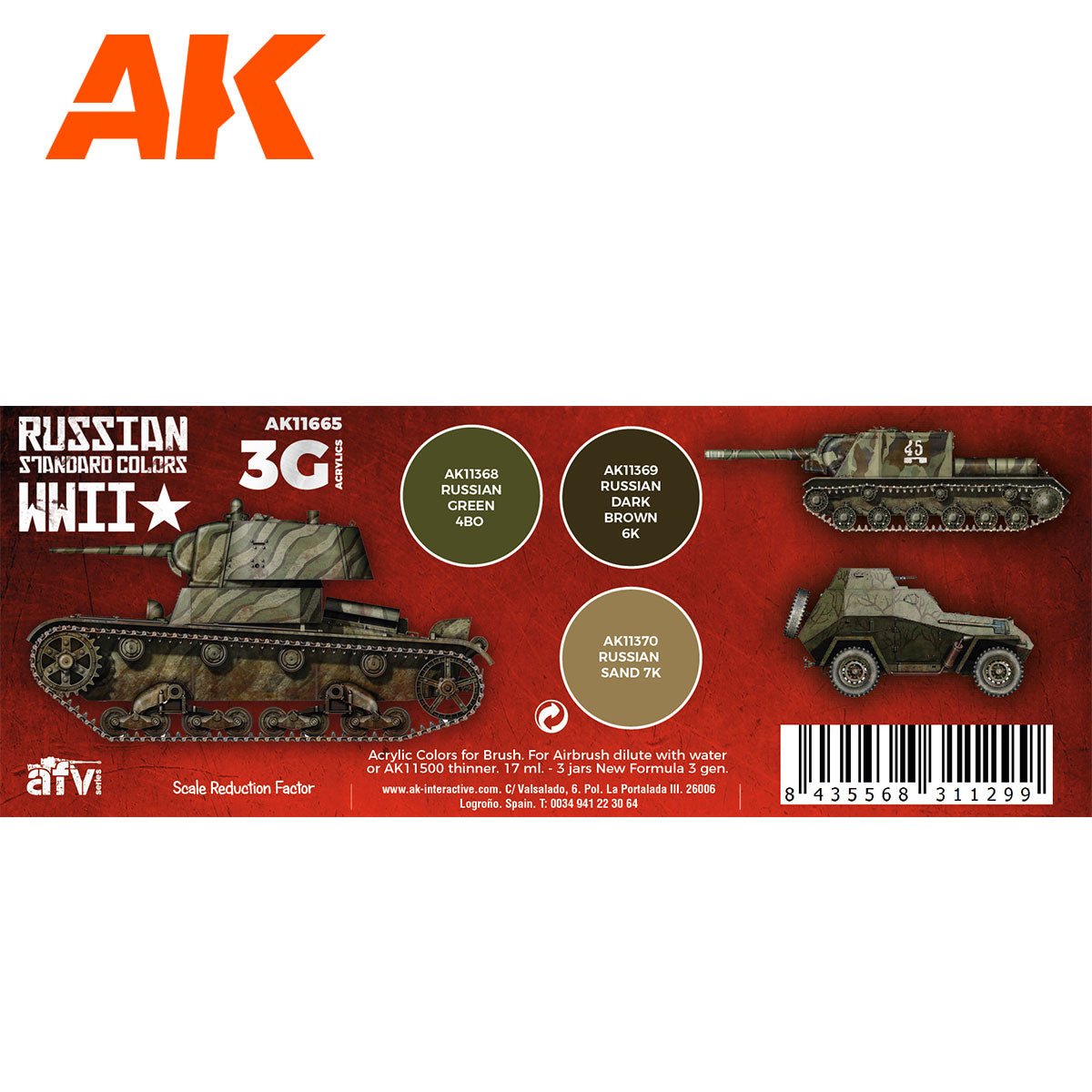 AK Interactive - Russian Standard WWII Combo 3G - Loaded Dice