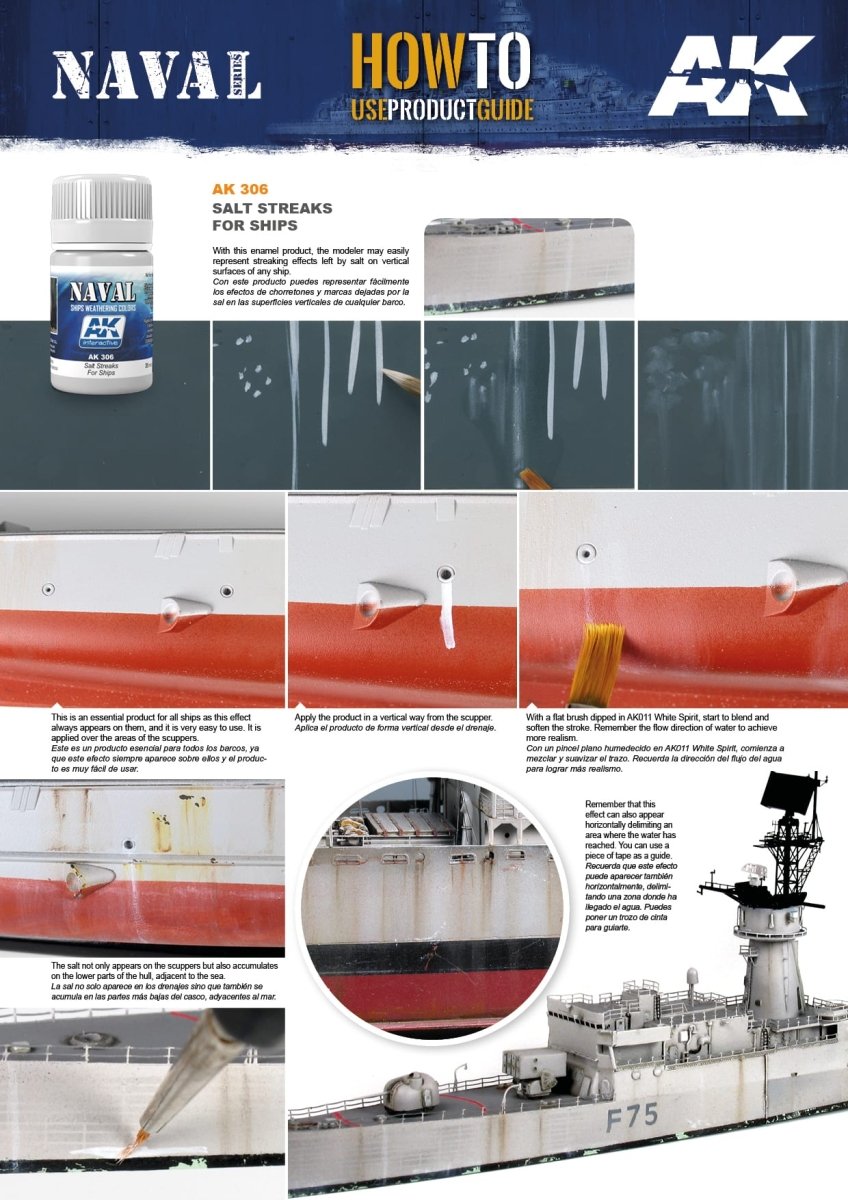 AK Interactive - Salt Streaks for Ships - Loaded Dice