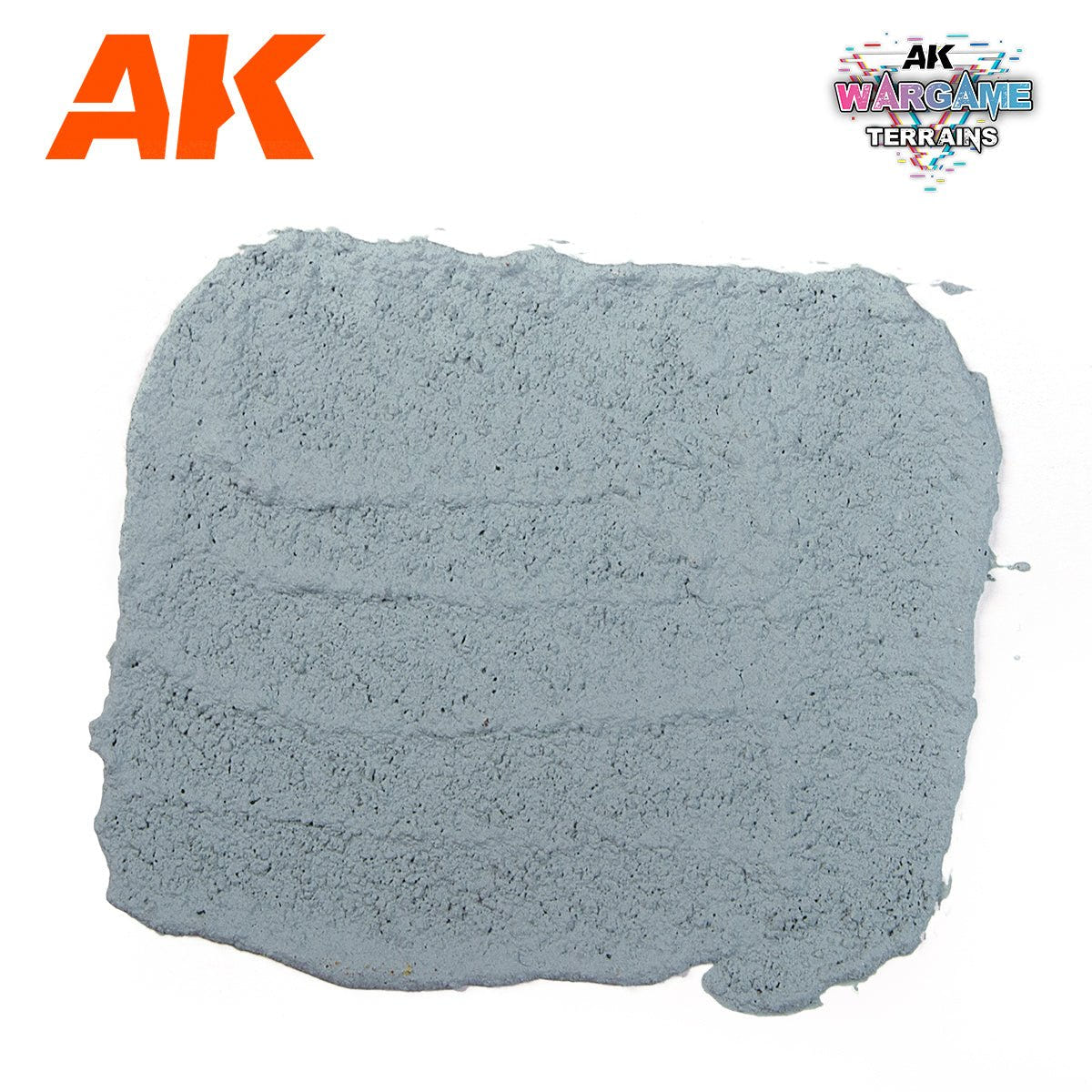 AK Interactive Shadow Soil textured terrain paste spread out to show its grainy finish