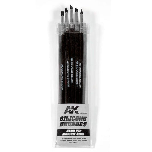 AK Interactive Silicone Brushes Hard Tip modelling brush