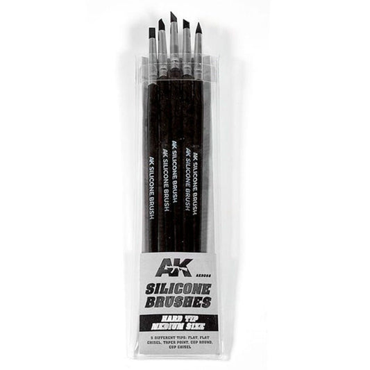 AK Interactive Silicone Brushes Hard Tip modelling brush