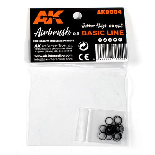 AK Interactive Small Rubber Seals - Airbrush Basic Line modelling brush