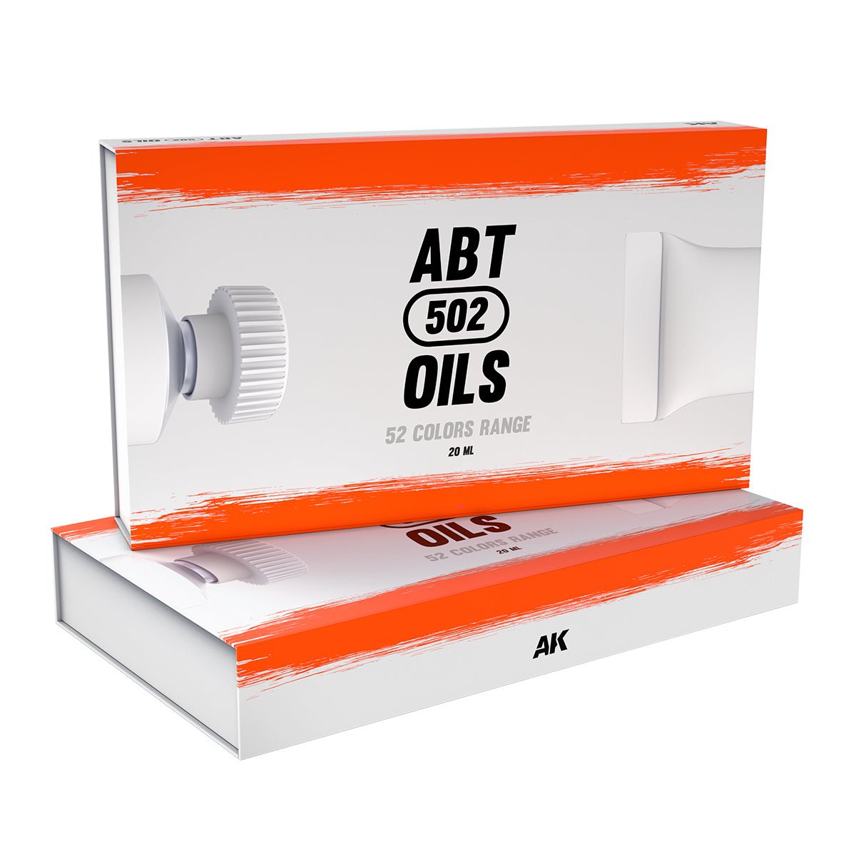 Closed AK Abteilung 502 Oils 52 colours range box in white and orange