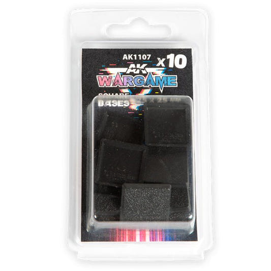 AK Interactive 3rd Generation acrylic paint Square Bases 25x25mm X 10 17ml dropper bottle