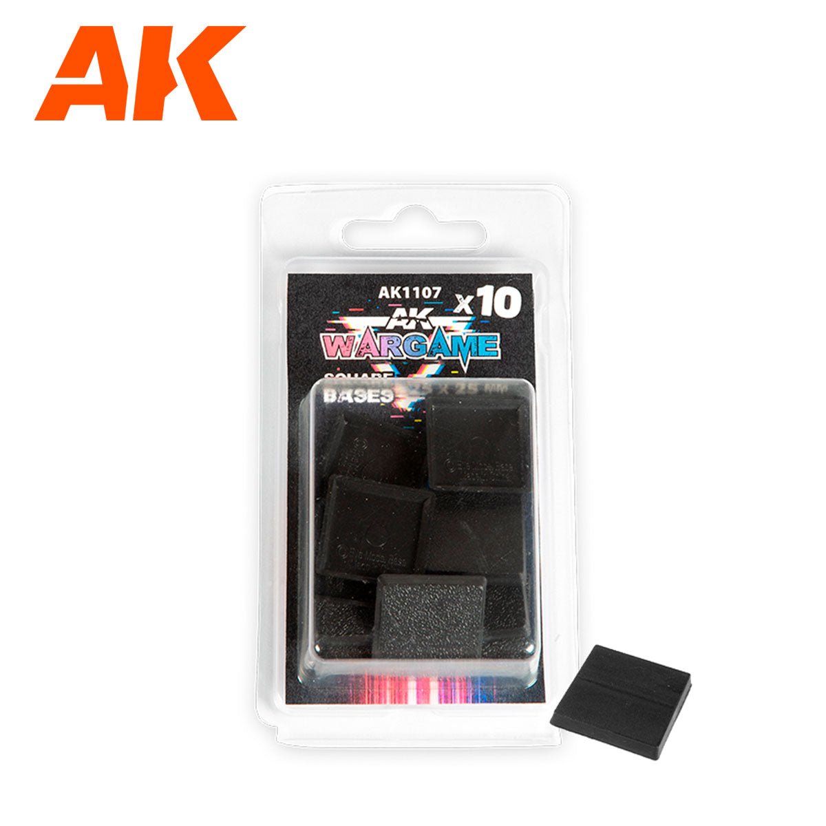 AK Interactive - Square Bases 25x25mm x 10 - Loaded Dice