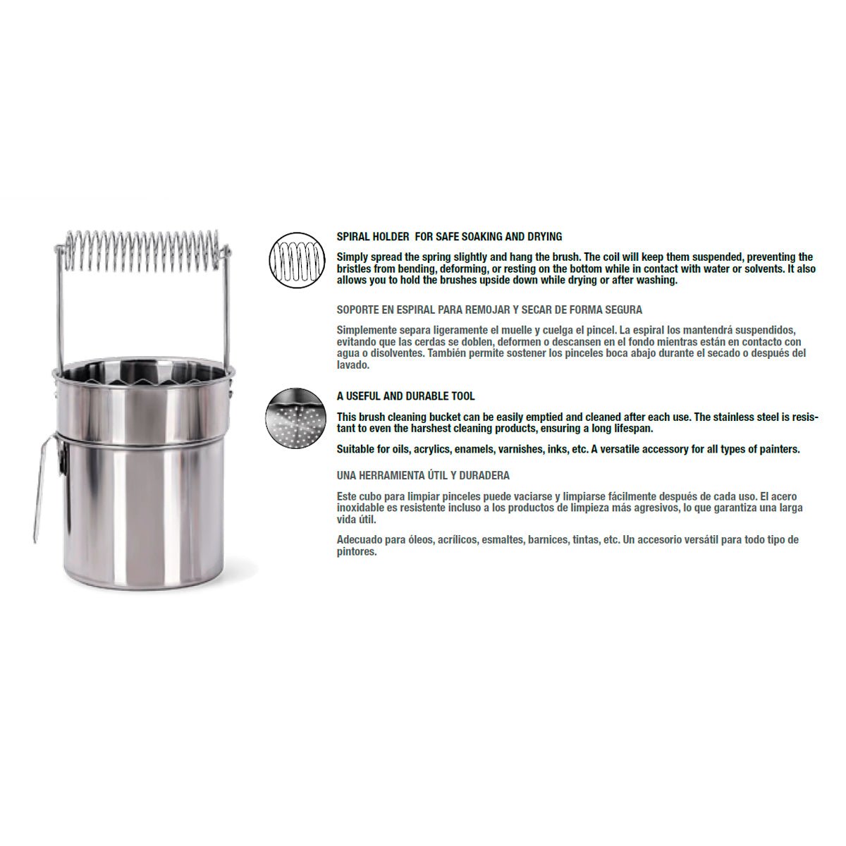 AK Interactive - Stainless Steel Paint Brush Cleaner - Loaded Dice
