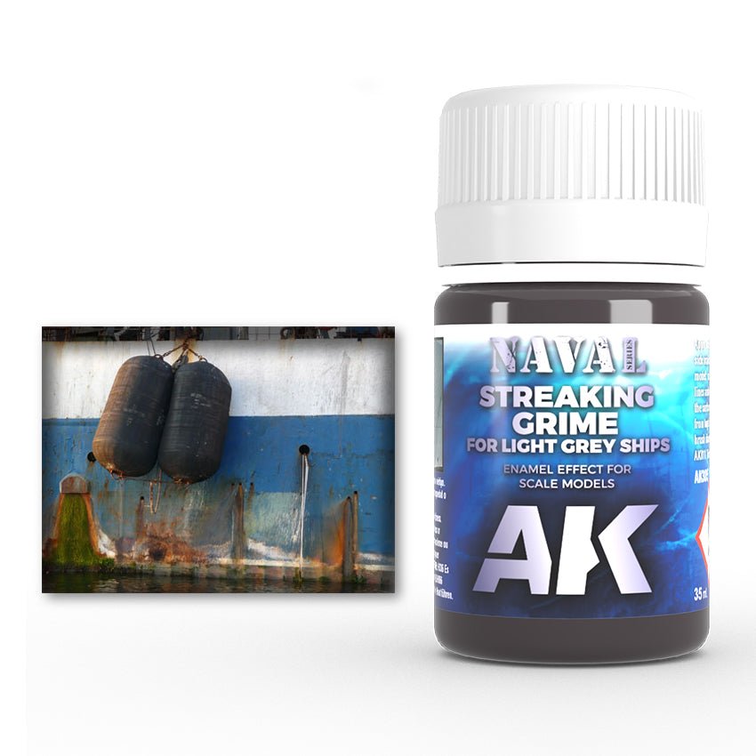 AK Interactive Streaking Grime for Light Grey Ships weathering product for scale models