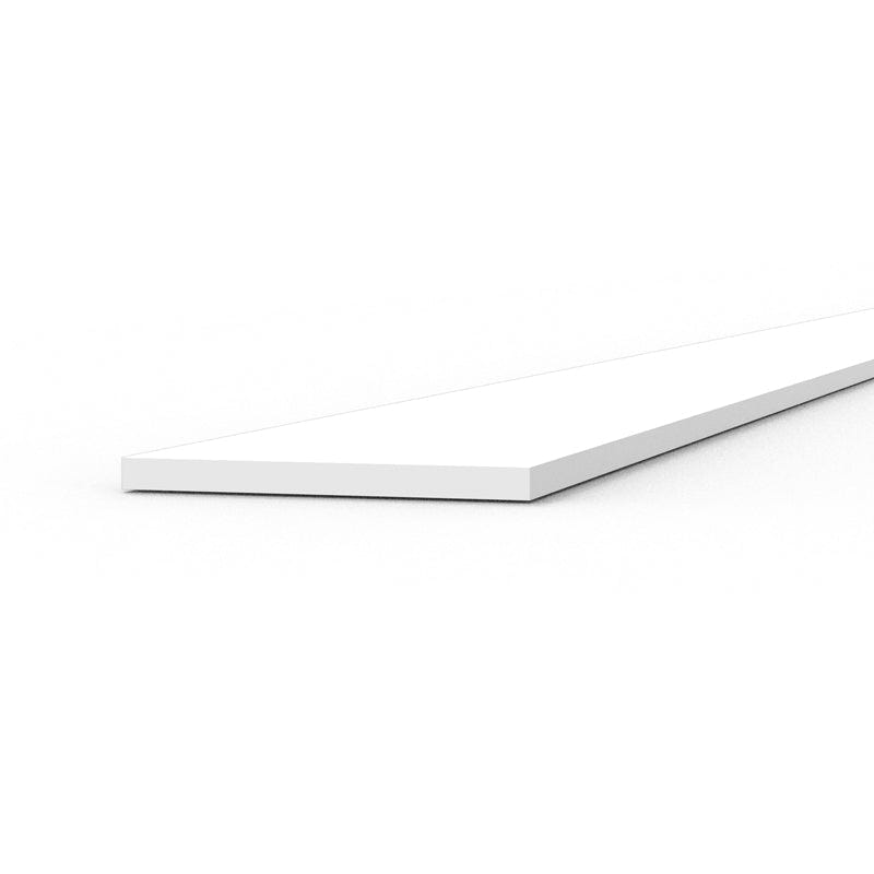 AK Interactive 0.30 x 4.00mm styrene strip AK6505, close-up of one flat white strip