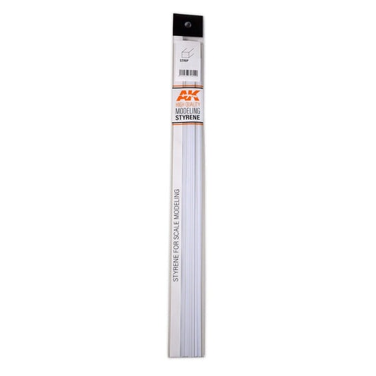 AK Interactive Strips 0.50 X 0.50 X 350mm - Styrene Strip modelling construction material