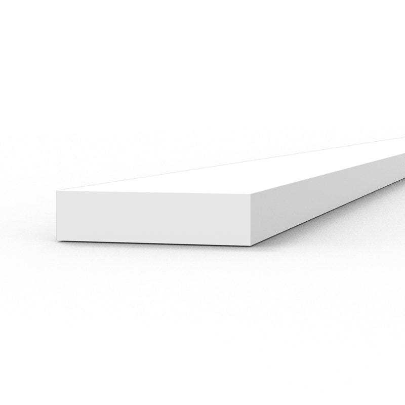 White AK Interactive styrene strip, 1 x 4 x 350mm, shown against a white background