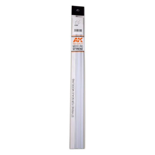 AK Interactive Strips 1.50 X 4.00 X 350mm - Styrene Strip modelling construction material