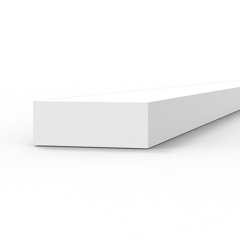 AK Interactive 1.50 x 4.00 x 350mm white styrene strip, close view of the flat rectangular section