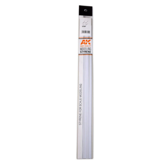 AK Interactive Strips 2.00 X 2.00 X 350mm - Styrene Strip modelling construction material