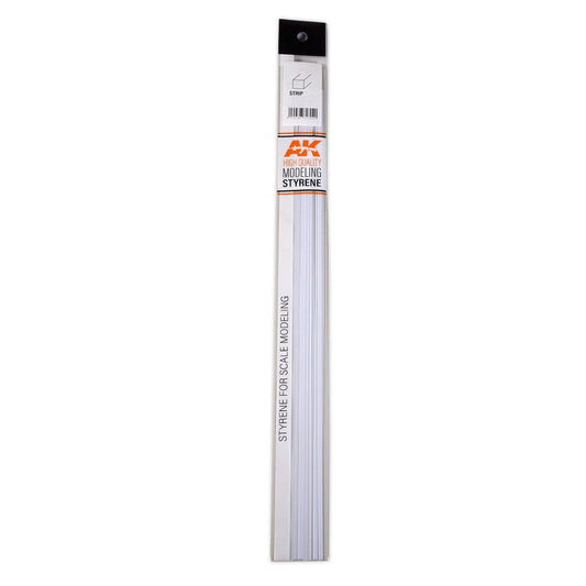 AK Interactive Strips 2.00 X 2.00 X 350mm - Styrene Strip modelling construction material