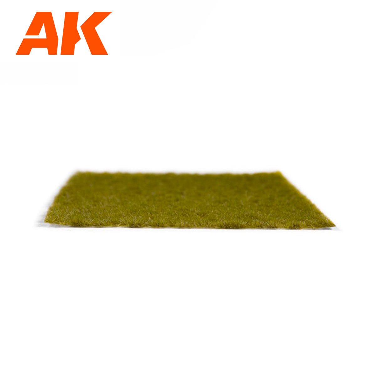 AK Interactive Summer Green Tufts 2mm AK8124, side view of a sheet of short self-adhesive grass tufts