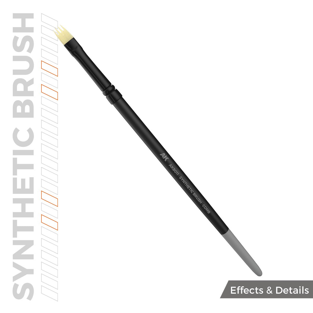 AK Interactive SYNTHETIC BRUSH - COMB - Loaded Dice