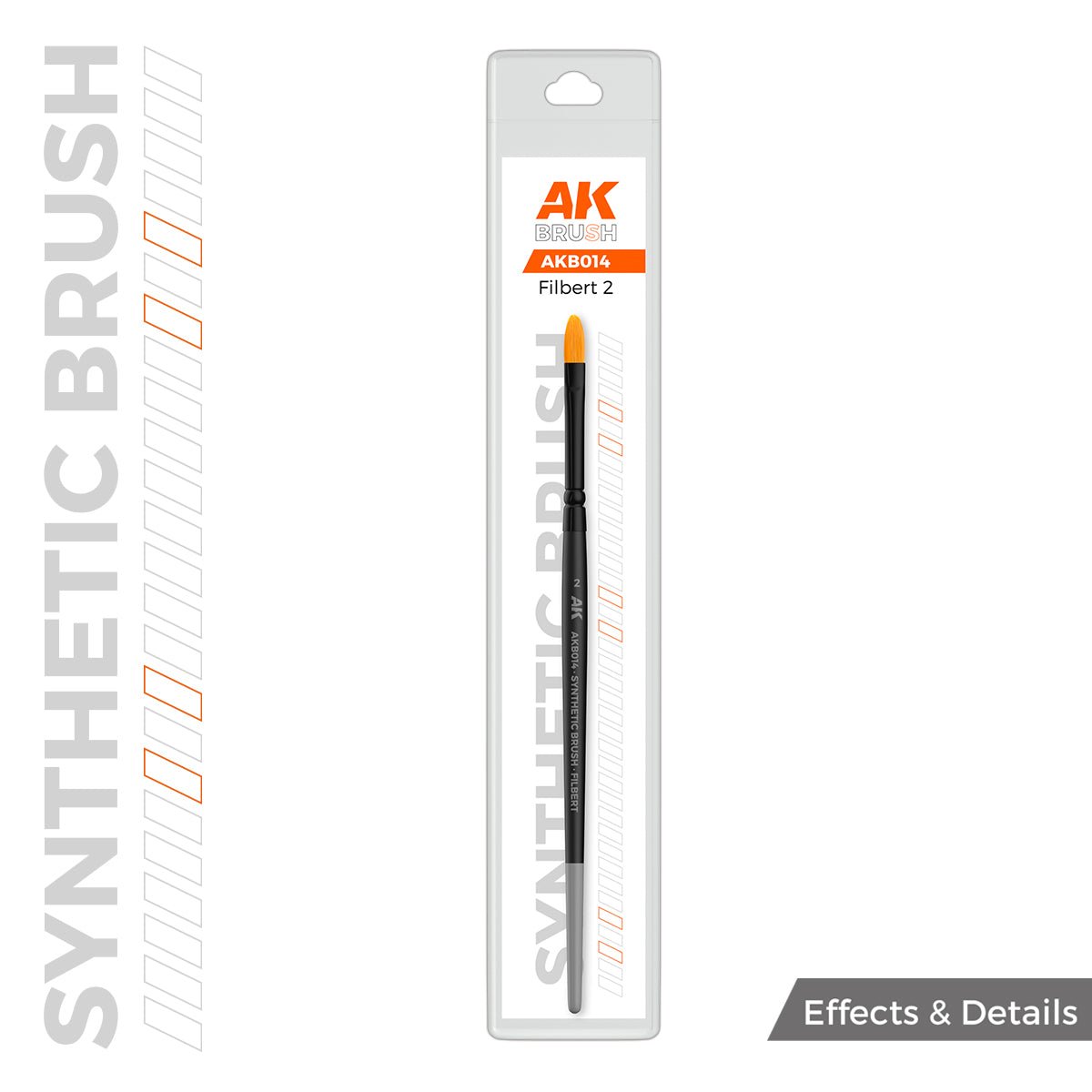 AK Interactive SYNTHETIC BRUSH - FILBERT 2 - Loaded Dice