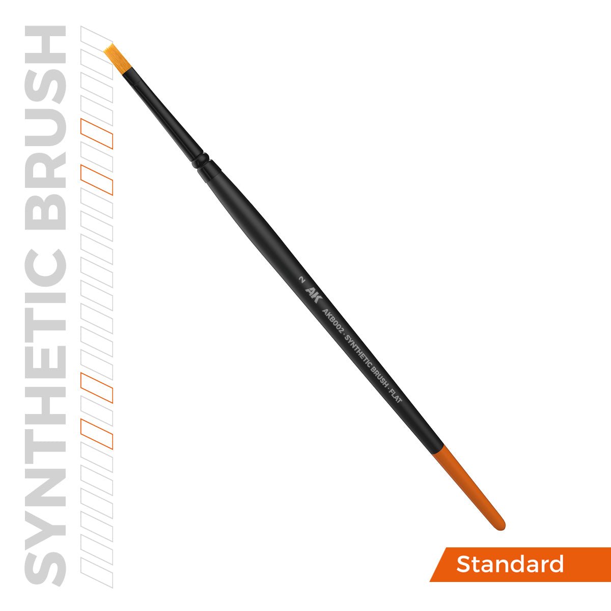 AK Interactive SYNTHETIC BRUSH - FLAT 2 - Loaded Dice