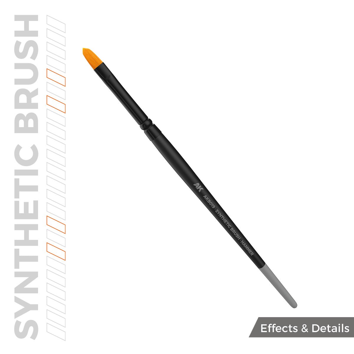 AK Interactive SYNTHETIC BRUSH - HAMMER - Loaded Dice
