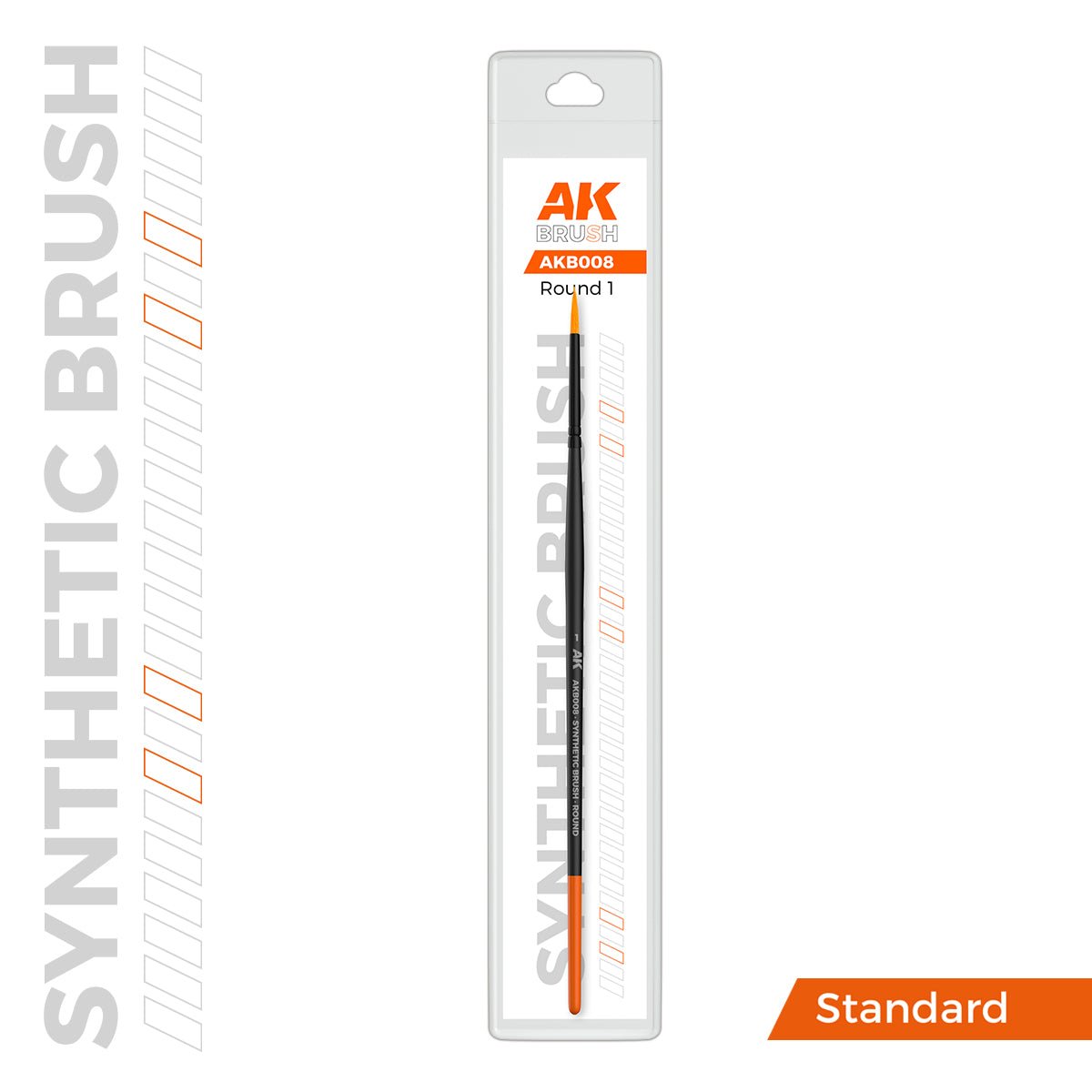AK Interactive SYNTHETIC BRUSH - ROUND 1 - Loaded Dice