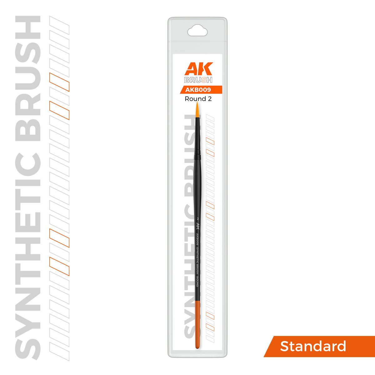 AK Interactive SYNTHETIC BRUSH - ROUND 2 - Loaded Dice