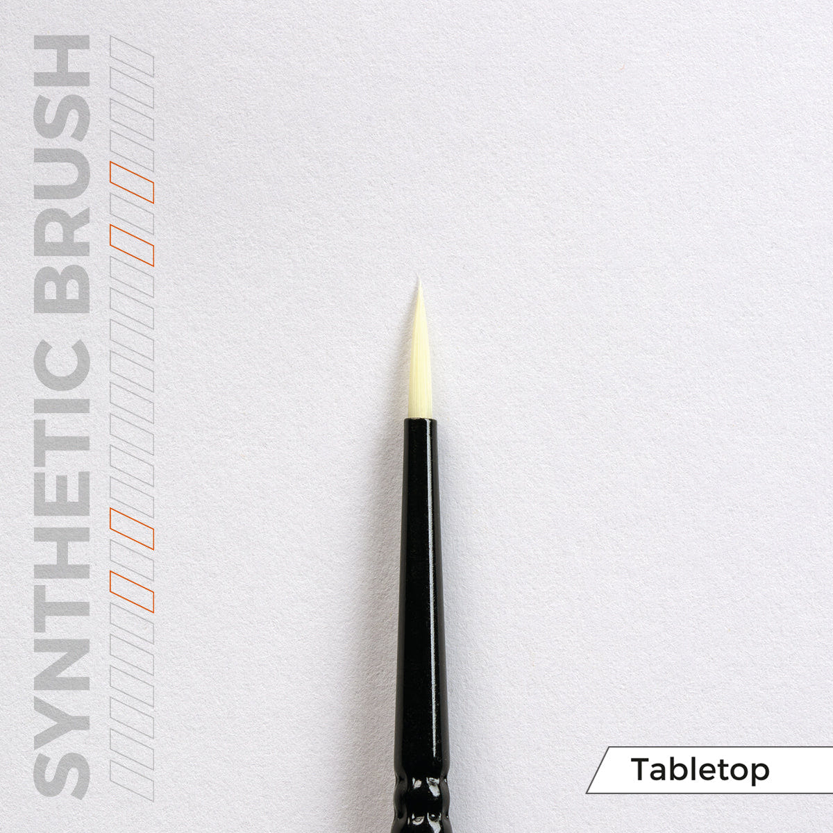 AK Interactive Tabletop synthetic brush, close-up of the smallest pointed tip
