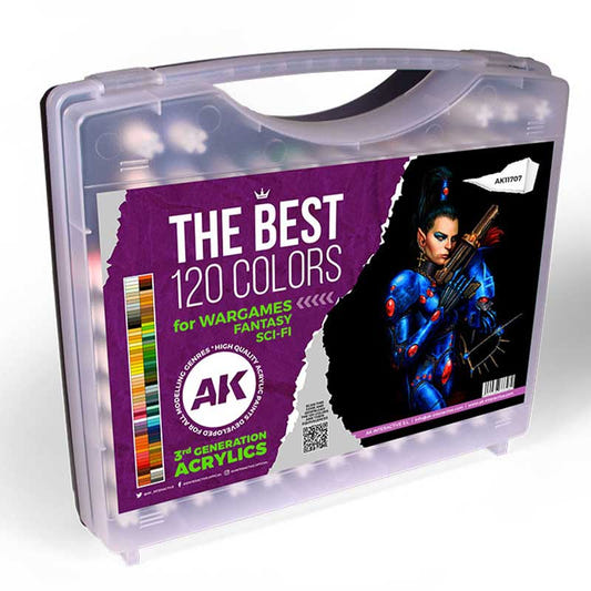 AK Interactive 3rd Generation acrylic paint the Best 120 Colors for Wargames & Sci-Fi 17ml dropper bottle