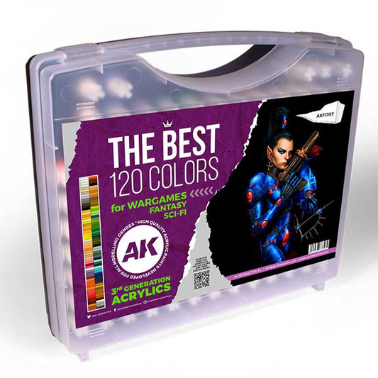 AK Interactive 3rd Generation acrylic paint the Best 120 Colors for Wargames & Sci-Fi 17ml dropper bottle