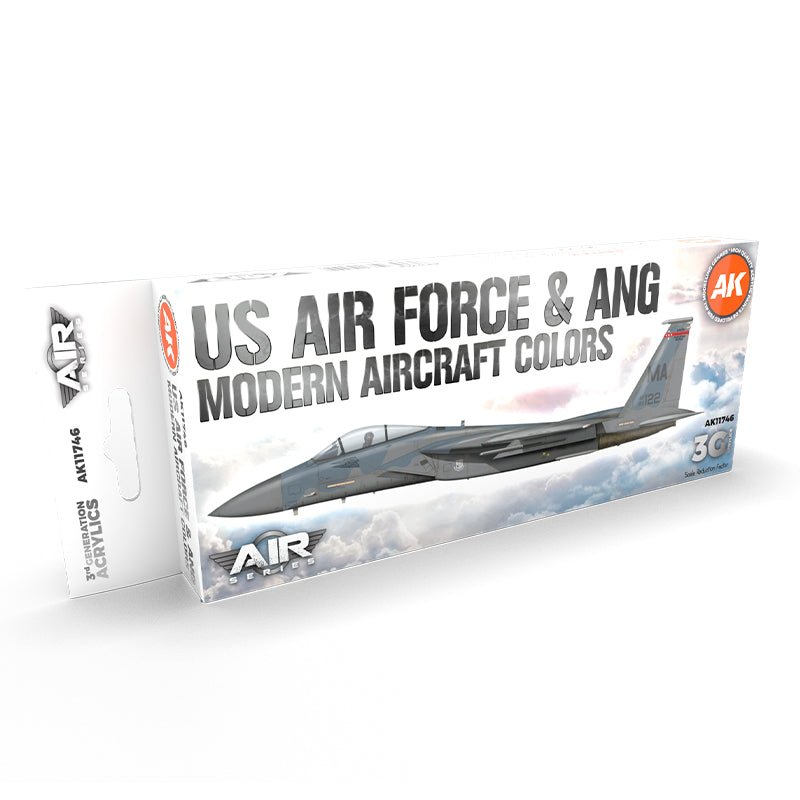 AK Interactive 3rd Generation acrylic paint set US Air Force & Ang Modern Aircraft Colors Set 3G