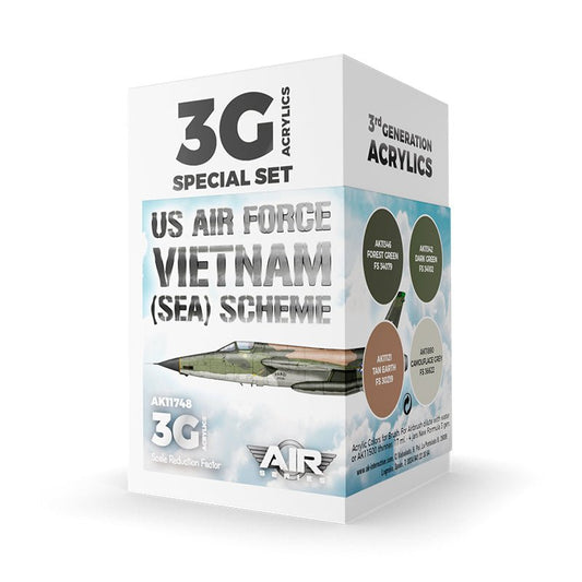 AK Interactive 3rd Generation acrylic paint set US Air Force South East Asia (Sea) Scheme Set 3G