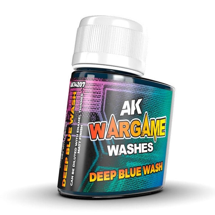 AK Interactive Wash for Wargamers - Deep Blue Wash weathering product for scale models