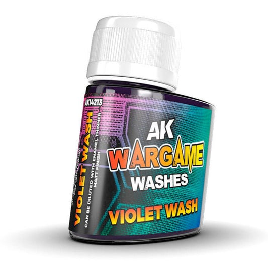 AK Interactive Wash for Wargamers - Violet Wash weathering product for scale models